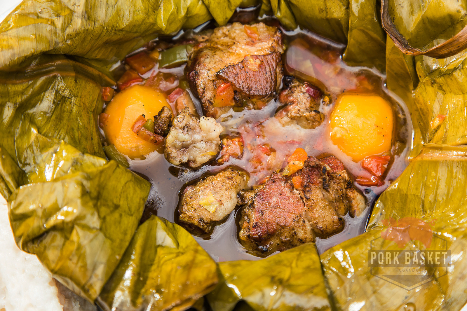 Luwombo - Pork with Cassava